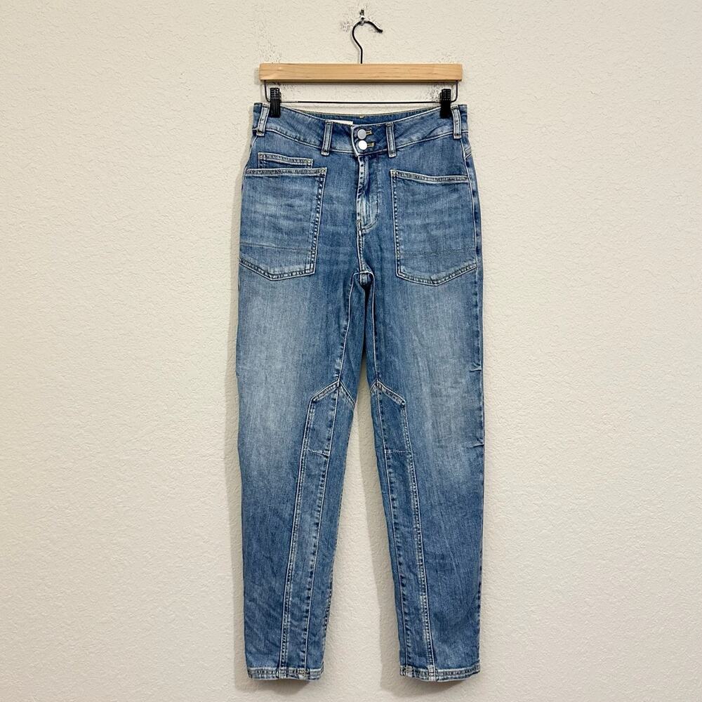 PILCRO ANTHROPOLOGIE The Wanderer Jeans Blue Denim Mid Rise Relaxed